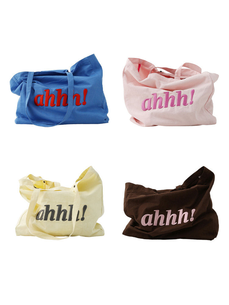 AHHH Logo Print Tote Bag