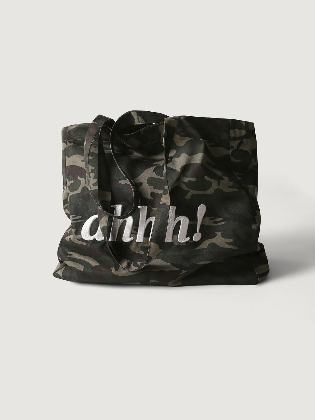 AHHH Logo Print Camouflage Tote Bag