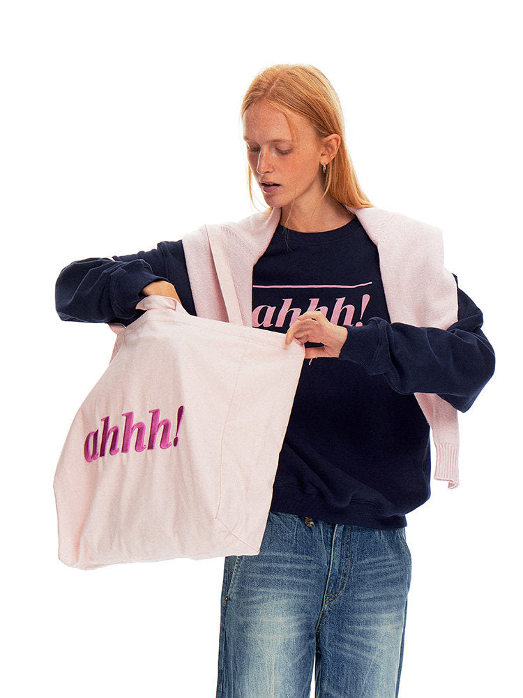 AHHH Logo Print Tote Bag