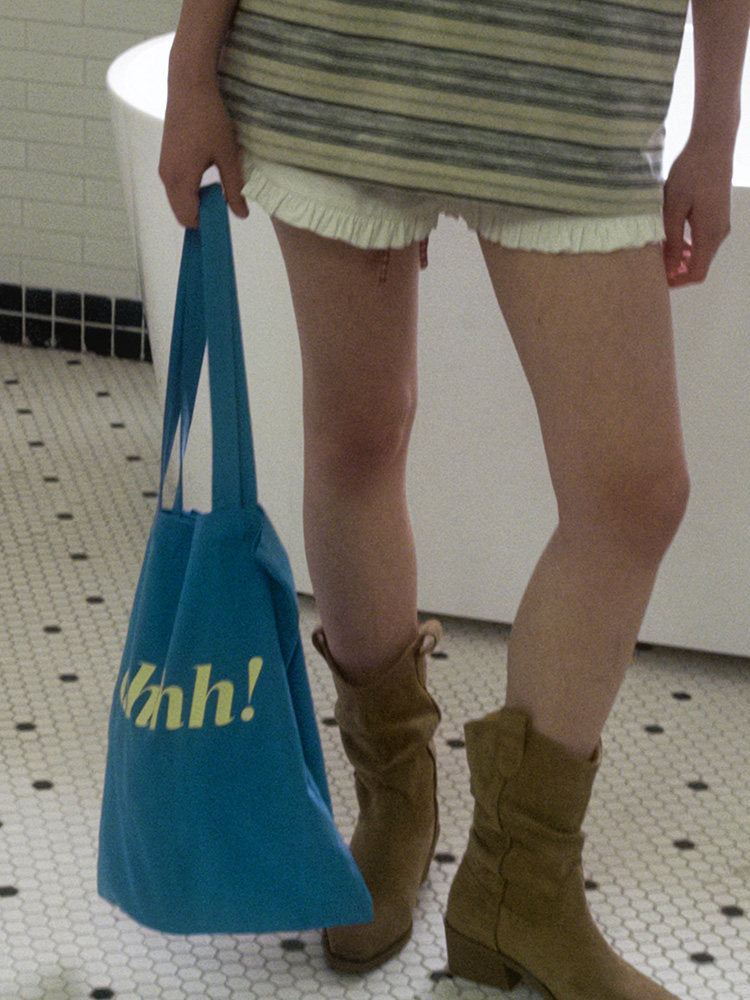 AHHH Logo Print Colorful Tote Bag