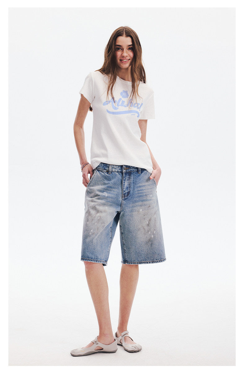 AHHH Bear Print T-shirt - White