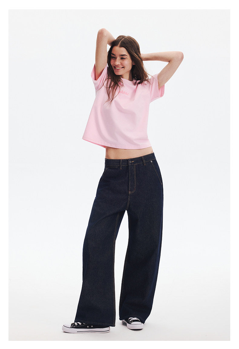 AHHH Logo Print T-shirt - Pink