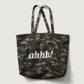 AHHH Logo Print Camouflage Tote Bag