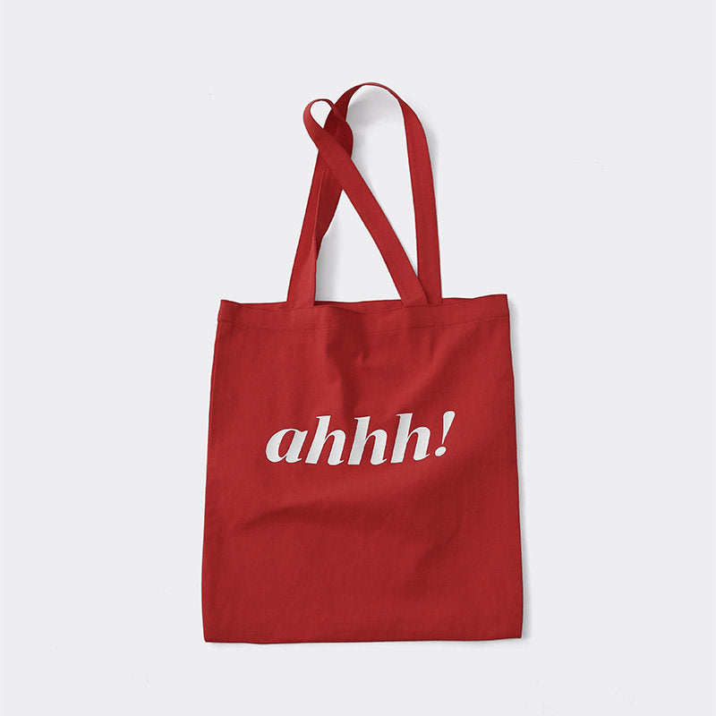 AHHH Logo Print Colorful Tote Bag