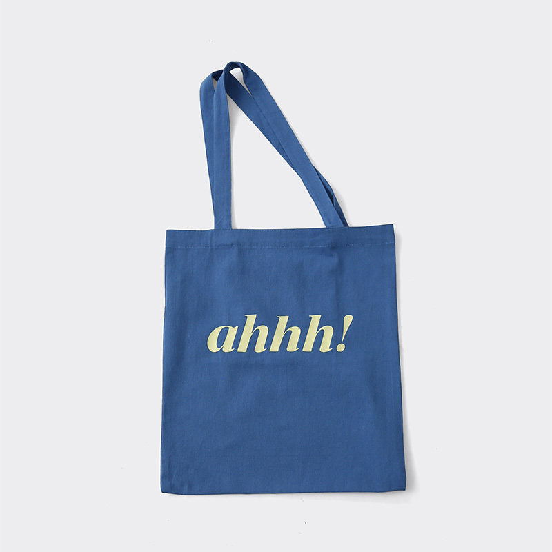 AHHH Logo Print Colorful Tote Bag
