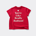 AHHH Plaid Logo Print T-shirt - Red
